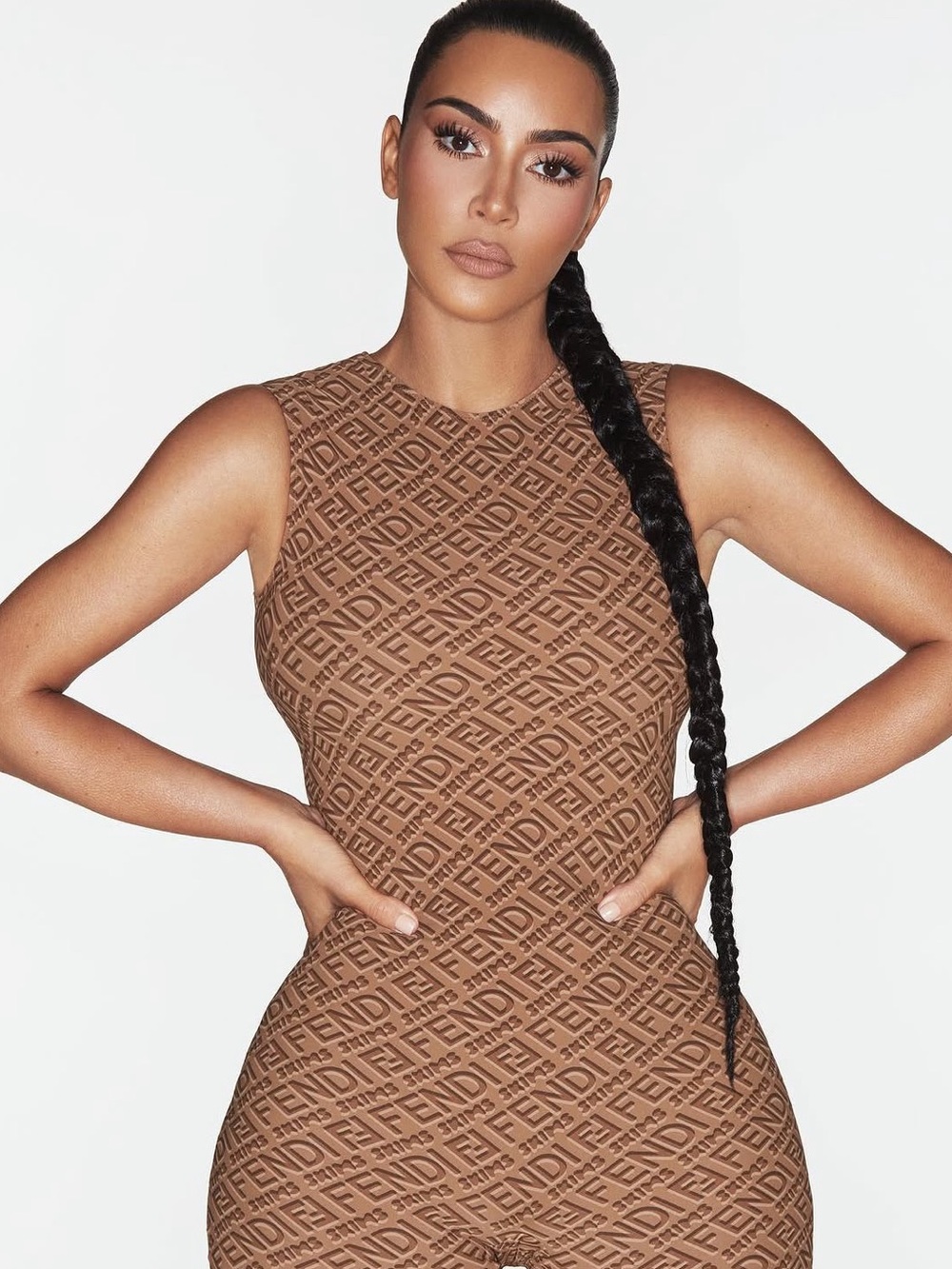 Fendi X Skims Brown Jumpsuit